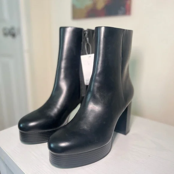 H&M black Platform Ankle Boots - Picture 7 of 9